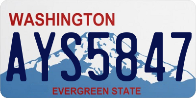 WA license plate AYS5847