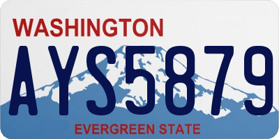 WA license plate AYS5879