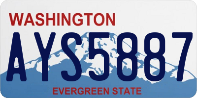 WA license plate AYS5887