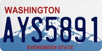 WA license plate AYS5891