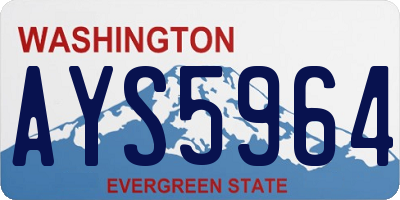 WA license plate AYS5964