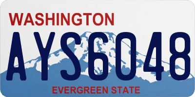 WA license plate AYS6048