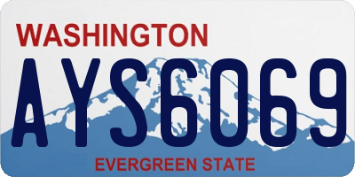 WA license plate AYS6069