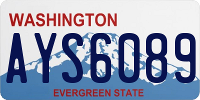 WA license plate AYS6089