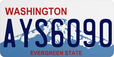 WA license plate AYS6090