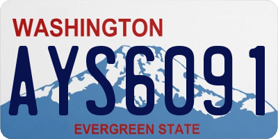 WA license plate AYS6091