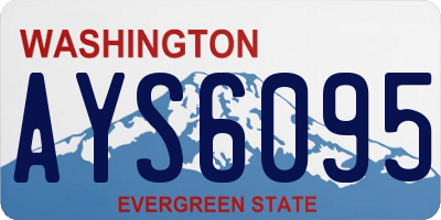 WA license plate AYS6095