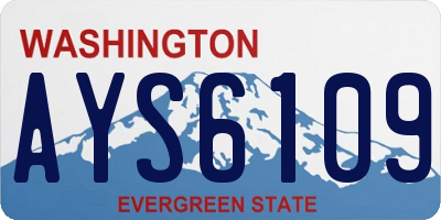 WA license plate AYS6109