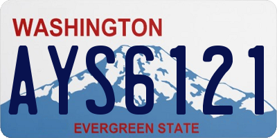 WA license plate AYS6121
