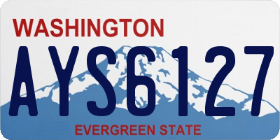 WA license plate AYS6127