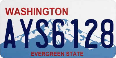 WA license plate AYS6128