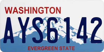 WA license plate AYS6142