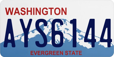 WA license plate AYS6144