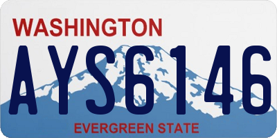 WA license plate AYS6146