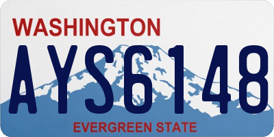 WA license plate AYS6148