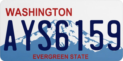 WA license plate AYS6159