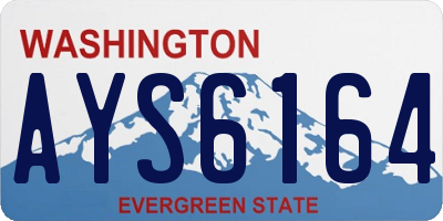 WA license plate AYS6164