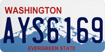 WA license plate AYS6169