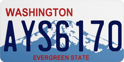 WA license plate AYS6170