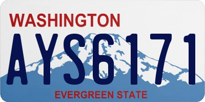 WA license plate AYS6171