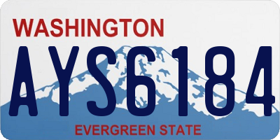 WA license plate AYS6184