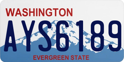 WA license plate AYS6189