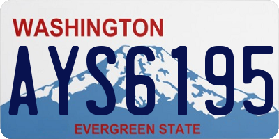 WA license plate AYS6195