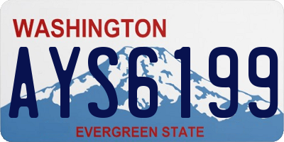 WA license plate AYS6199