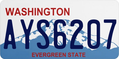 WA license plate AYS6207