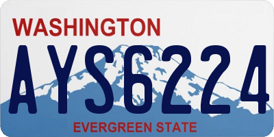 WA license plate AYS6224