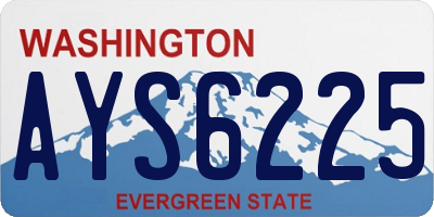 WA license plate AYS6225