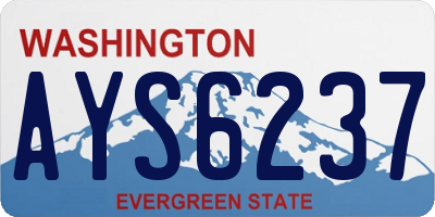 WA license plate AYS6237