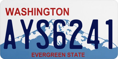 WA license plate AYS6241