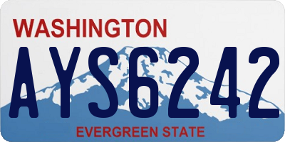 WA license plate AYS6242