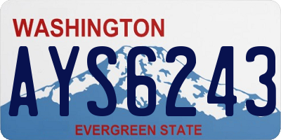 WA license plate AYS6243