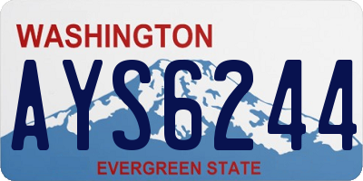 WA license plate AYS6244
