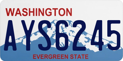 WA license plate AYS6245