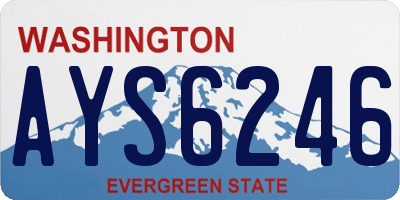 WA license plate AYS6246