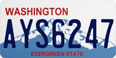 WA license plate AYS6247