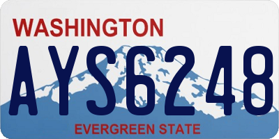 WA license plate AYS6248