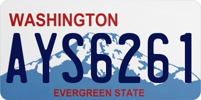 WA license plate AYS6261