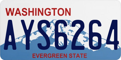 WA license plate AYS6264