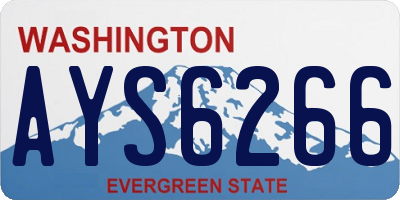 WA license plate AYS6266