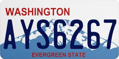 WA license plate AYS6267