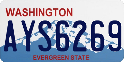 WA license plate AYS6269