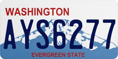 WA license plate AYS6277