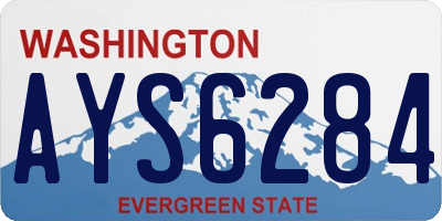 WA license plate AYS6284