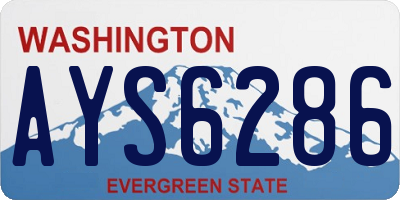 WA license plate AYS6286