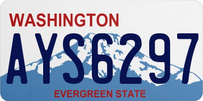 WA license plate AYS6297