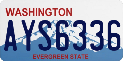 WA license plate AYS6336